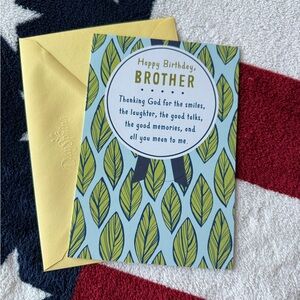 DaySpring Blue and Green Birthday Card for Brother